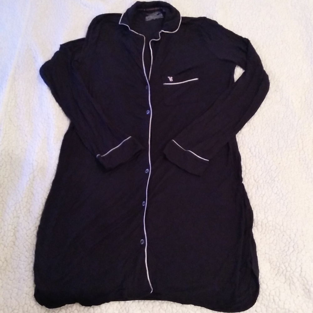 Victoria Secret VINTAGE Bottom Down Pajama Sleep Shirt SZ SMALL